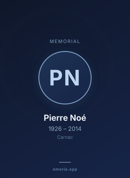 Memorial portrait of Pierre Noé
