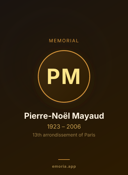 Memorial portrait of Pierre-Noël Mayaud