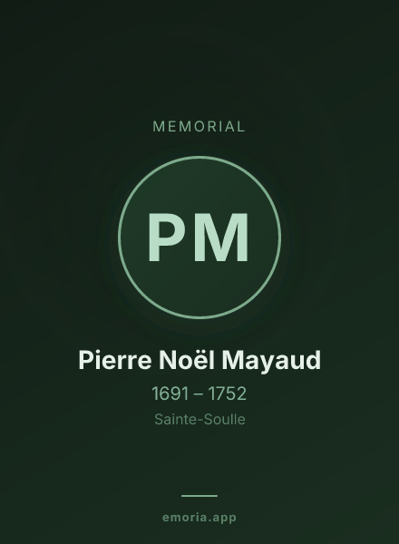 Memorial portrait of Pierre Noël Mayaud