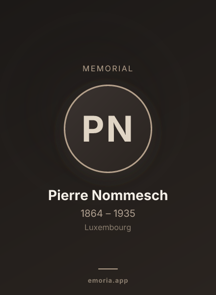 Memorial portrait of Pierre Nommesch