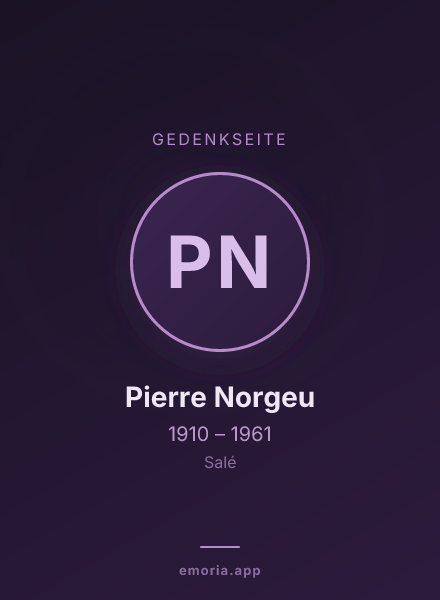 Gedenkportrait von Pierre Norgeu