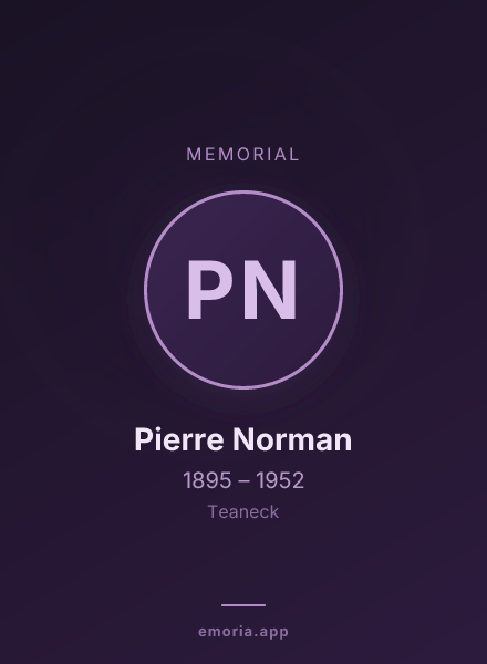 Memorial portrait of Pierre Norman