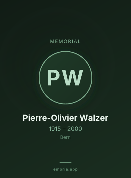 Memorial portrait of Pierre-Olivier Walzer