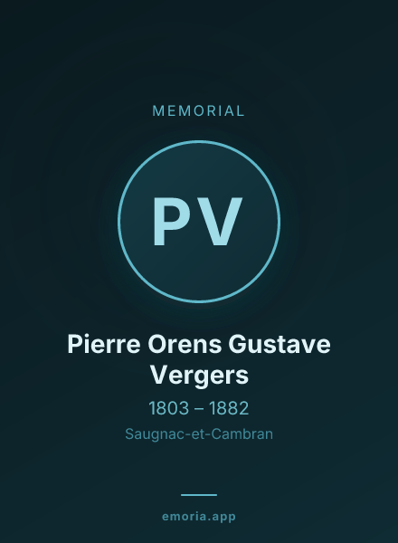 Memorial portrait of Pierre Orens Gustave Vergers