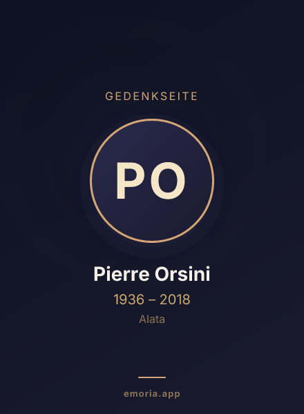 Gedenkportrait von Pierre Orsini
