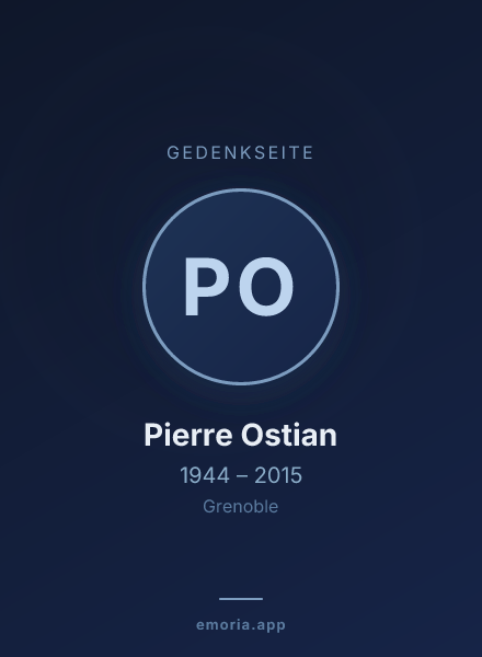 Gedenkportrait von Pierre Ostian