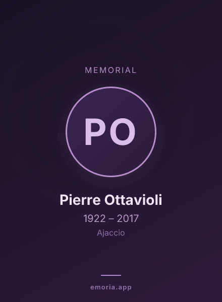 Memorial portrait of Pierre Ottavioli