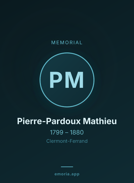 Memorial portrait of Pierre-Pardoux Mathieu