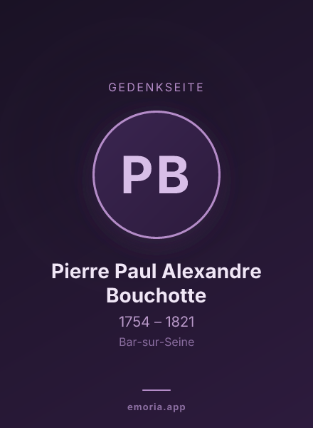 Gedenkportrait von Pierre Paul Alexandre Bouchotte
