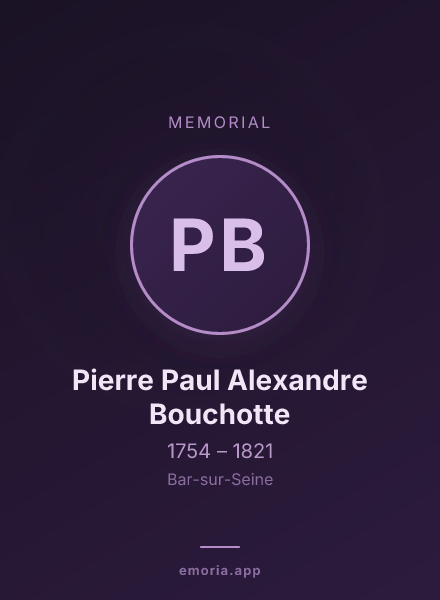 Memorial portrait of Pierre Paul Alexandre Bouchotte