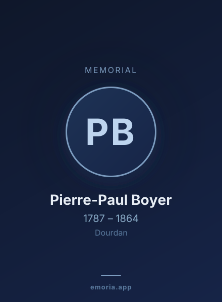 Memorial portrait of Pierre-Paul Boyer