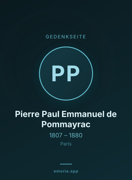 Gedenkportrait von Pierre Paul Emmanuel de Pommayrac