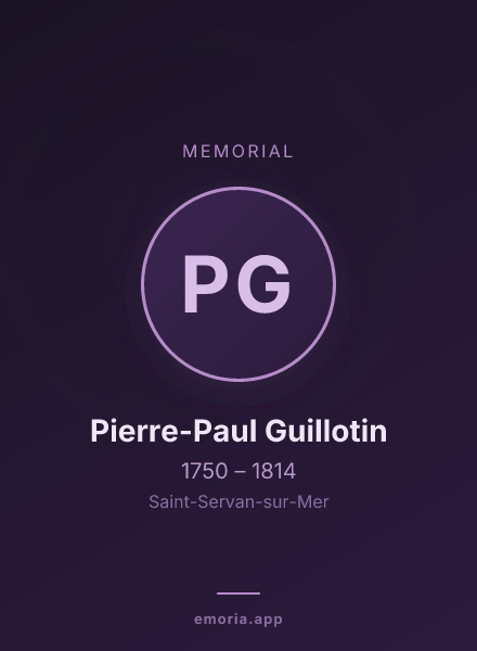 Memorial portrait of Pierre-Paul Guillotin