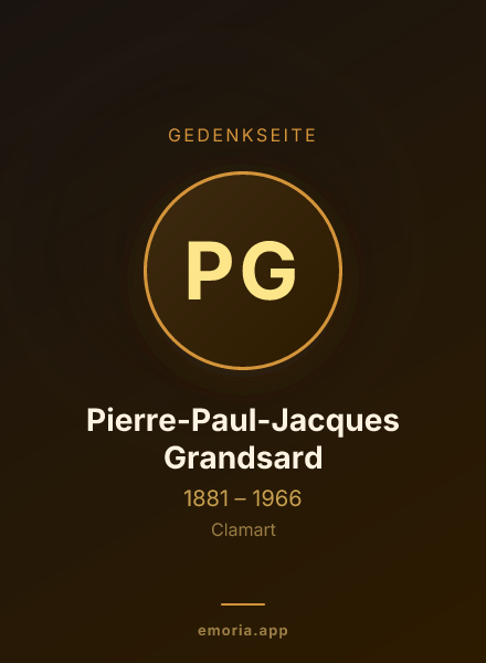 Gedenkportrait von Pierre-Paul-Jacques Grandsard