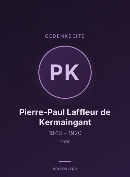 Gedenkportrait von Pierre-Paul Laffleur de Kermaingant