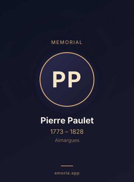Memorial portrait of Pierre Paulet