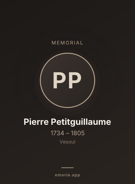 Memorial portrait of Pierre Petitguillaume