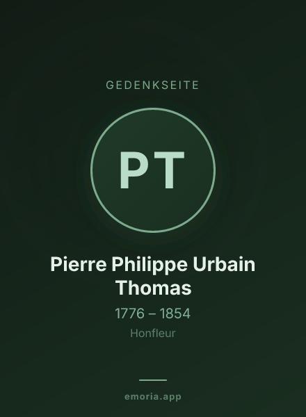 Gedenkportrait von Pierre Philippe Urbain Thomas
