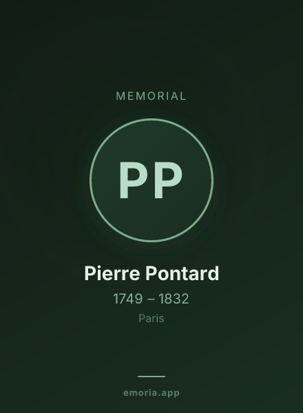 Memorial portrait of Pierre Pontard