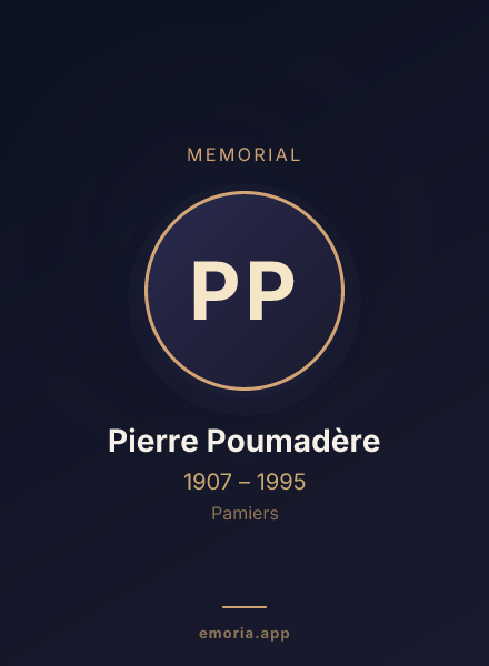 Memorial portrait of Pierre Poumadère