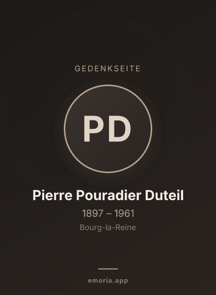 Gedenkportrait von Pierre Pouradier Duteil