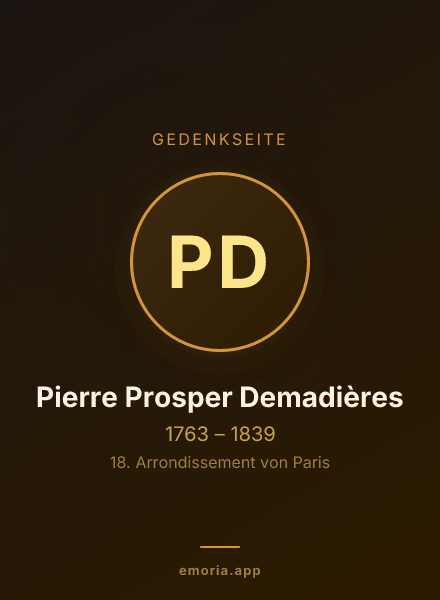 Gedenkportrait von Pierre Prosper Demadières