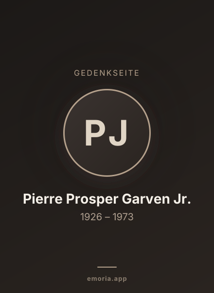 Gedenkportrait von Pierre Prosper Garven Jr.