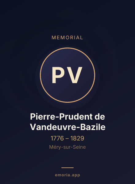 Memorial portrait of Pierre-Prudent de Vandeuvre-Bazile