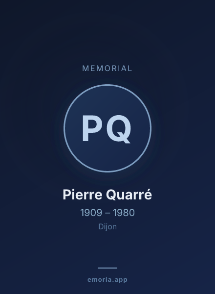 Memorial portrait of Pierre Quarré