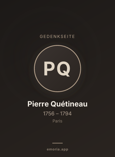 Gedenkportrait von Pierre Quétineau