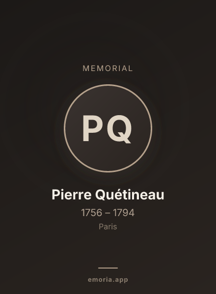 Memorial portrait of Pierre Quétineau