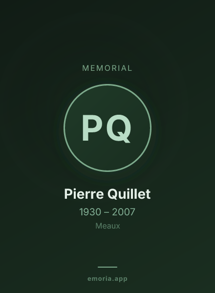 Memorial portrait of Pierre Quillet