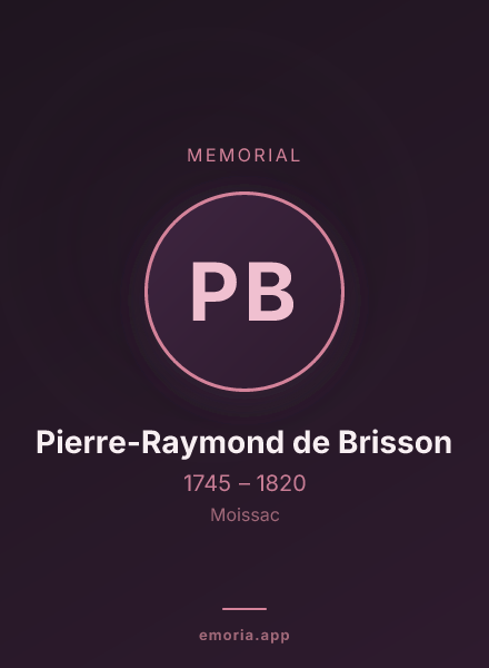 Memorial portrait of Pierre-Raymond de Brisson