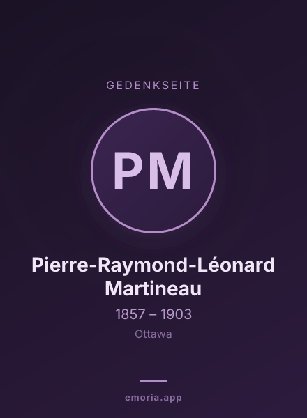 Gedenkportrait von Pierre-Raymond-Léonard Martineau