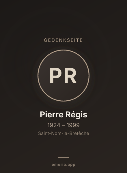Gedenkportrait von Pierre Régis