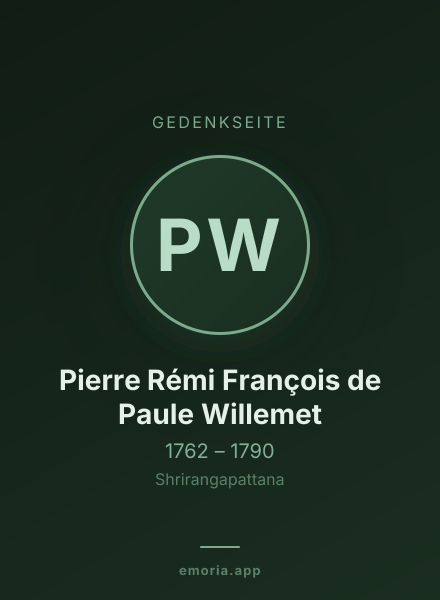 Gedenkportrait von Pierre Rémi François de Paule Willemet
