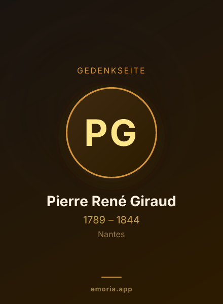 Gedenkportrait von Pierre René Giraud