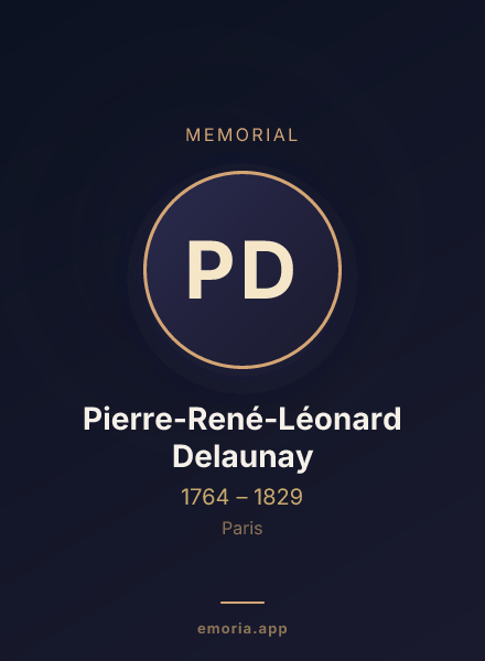 Memorial portrait of Pierre-René-Léonard Delaunay