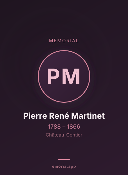Memorial portrait of Pierre René Martinet