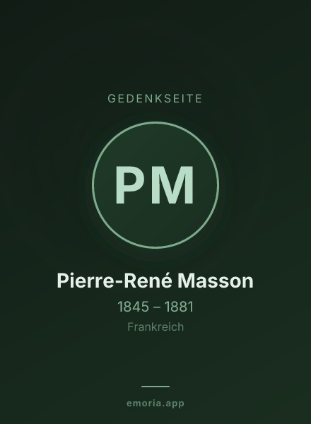 Gedenkportrait von Pierre-René Masson