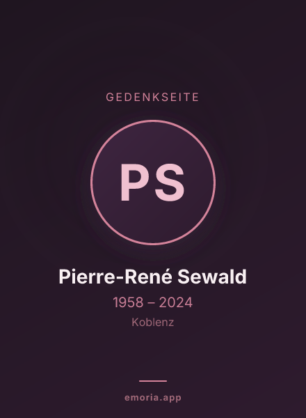 Gedenkportrait von Pierre-René Sewald