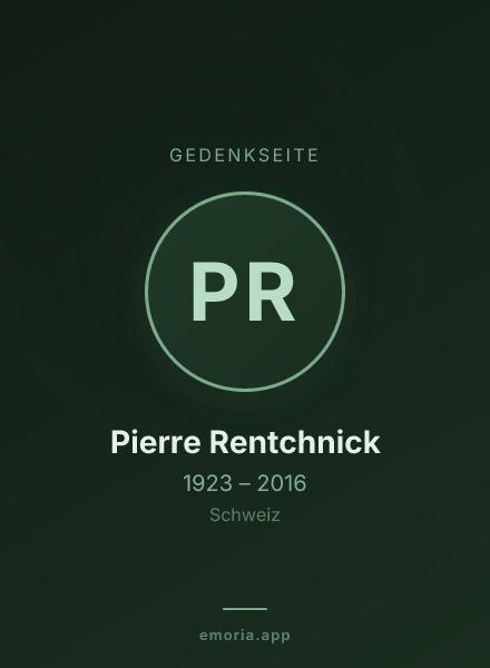 Gedenkportrait von Pierre Rentchnick
