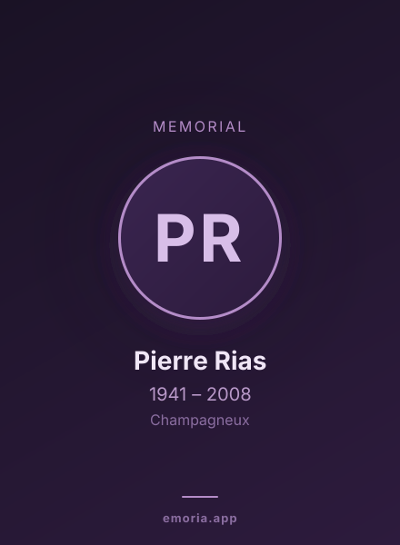 Memorial portrait of Pierre Rias