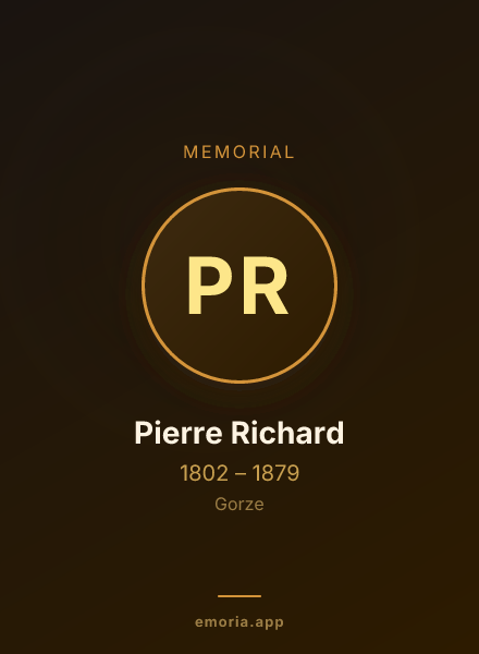Memorial portrait of Pierre Richard