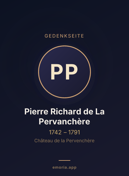 Gedenkportrait von Pierre Richard de La Pervanchère