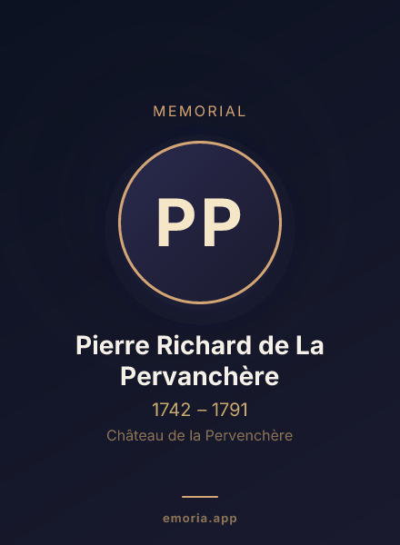 Memorial portrait of Pierre Richard de La Pervanchère