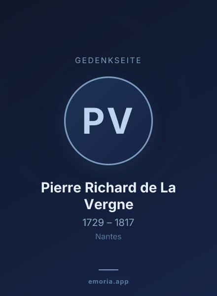 Gedenkportrait von Pierre Richard de La Vergne