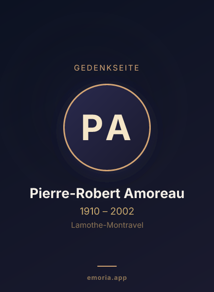 Gedenkportrait von Pierre-Robert Amoreau