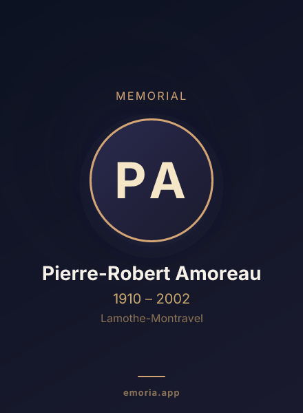 Memorial portrait of Pierre-Robert Amoreau