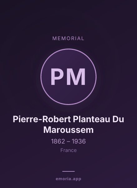 Memorial portrait of Pierre-Robert Planteau Du Maroussem
